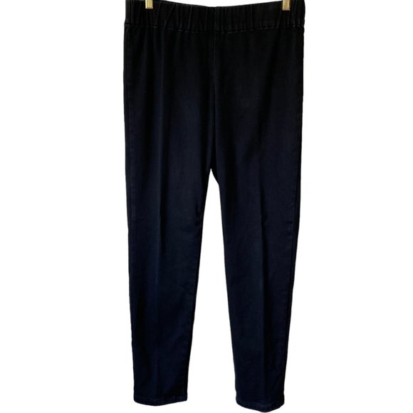 Soft Surrounding Black Elastic Waist Pull On Stretch Pants Style 28405 Sz Large - Picture 2 of 7